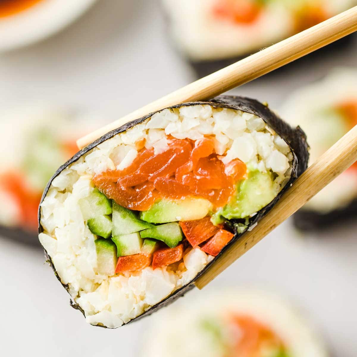 Keto Sushi Rolls with Cauliflower Rice